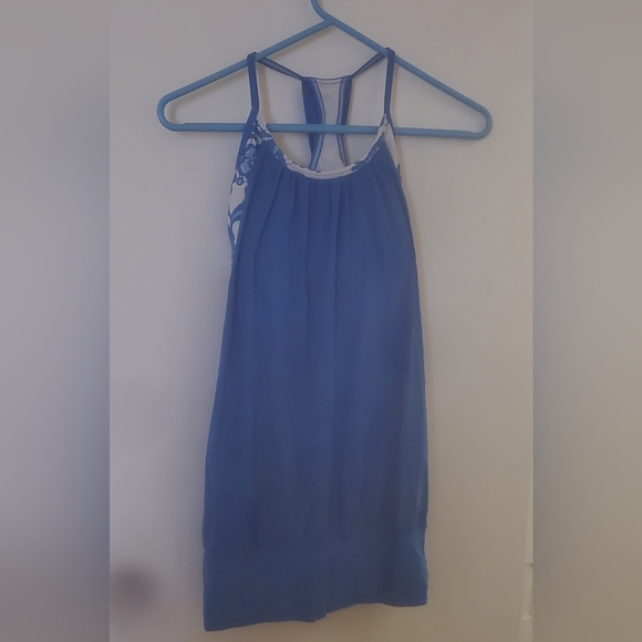 Lululemon No Limits Tank Beaming Blue / Laceoflage Polar Cream Beaming Blue - Picture 15 of 16